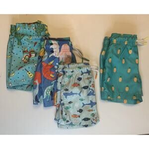 Cat & Jack Boys Swim Trunks Lot of 4 18M 2T Mixed Prints EUC